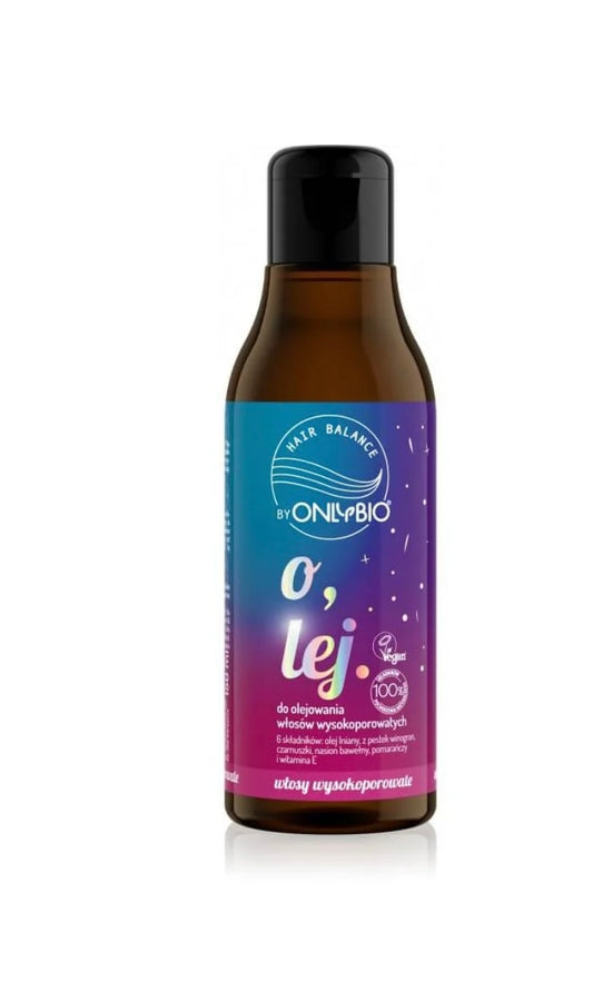 OnlyBio Hair Balance Olej do olejowania do włosów wysokoporowatych 150ml