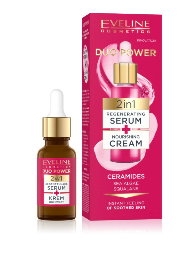 Eveline Duo Power 2w1 Regenerujące Serum i Krem Odżywczy 18ml