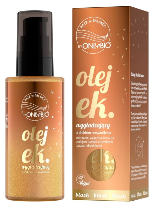 OnlyBio Hair in Balance Wygładzający Olejek z Efektem Rozświetlenia dla Włosów Suchych i Matowych 70ml