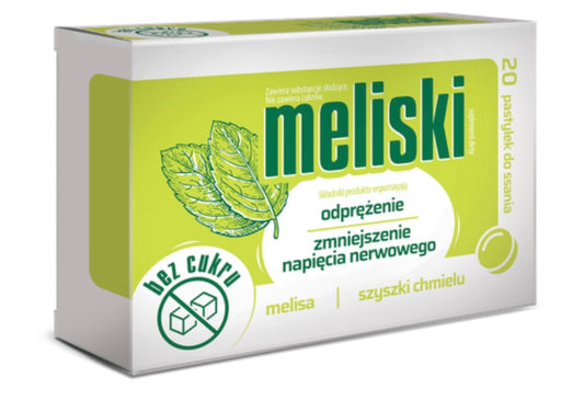 Meliski Zmniejszenie Napięcia Nerwowego 20 Pastylek