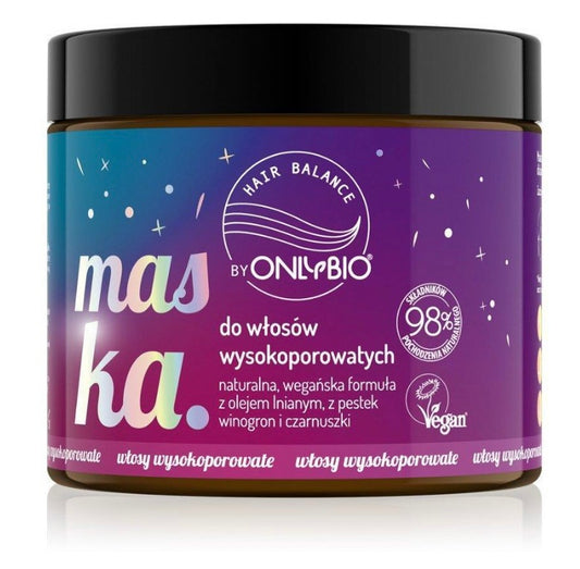 OnlyBio Hair Balance Maska do włosów wysokoporowatych 400 ml