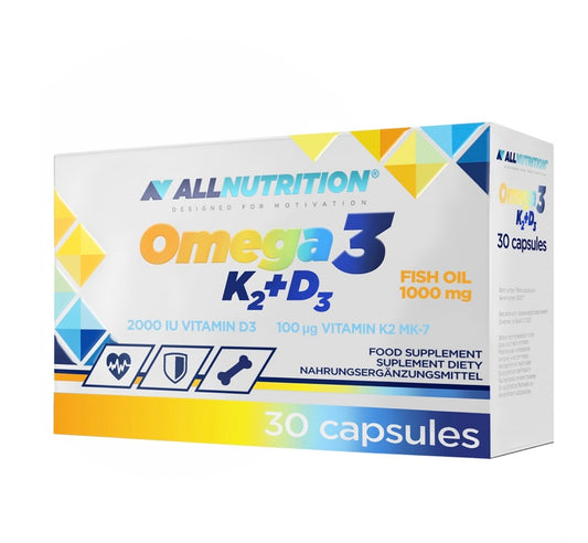 Allnutrition Omega 3 K2 + D3 Wspomagający System Odpornościowy 30 Kapsułek