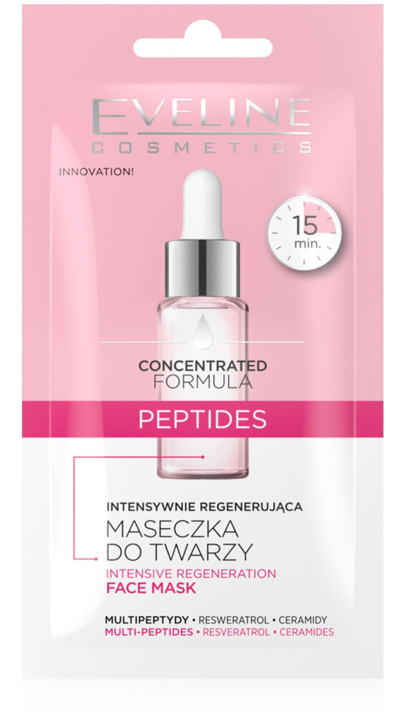 Eveline Concentrated Formula Peptides Intensywnie Regenerująca Maseczka do Twarzy dla Skóry Suchej i Dojrzałej 8ml