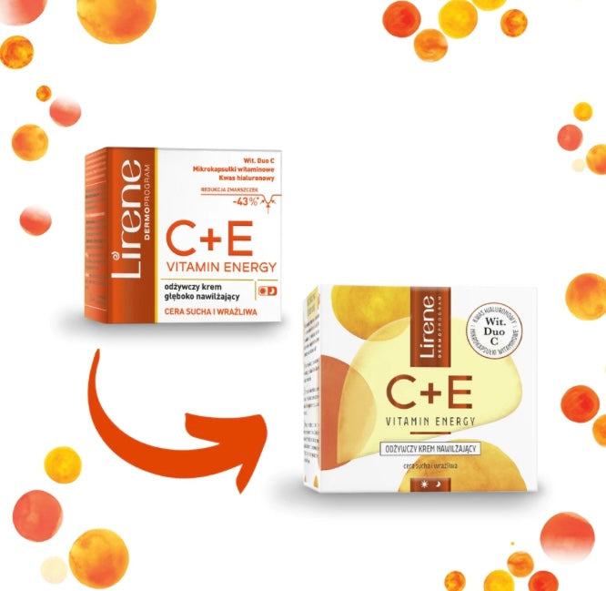 Lirene C+E VITAMIN ENERGY Odżywczy krem nawilżający 50 ml