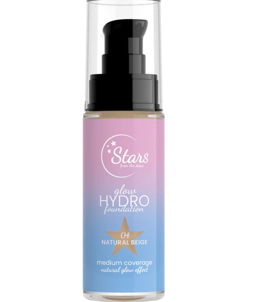 Stars from the Stars PODKŁAD NAWILŻAJĄCO-ROZŚWIETLAJĄCY GLOW HYDRO FOUNDATION NR 04 NATURAL BEIGE, 30 G