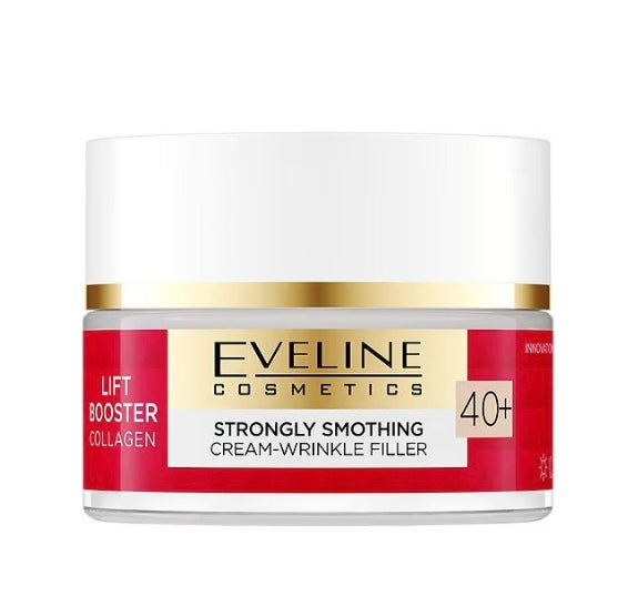 Eveline Lift Booster Collagen Silnie Wygładzający Krem-Wypełniacz Zmarszczek 40+ na Dzień i na Noc 50ml