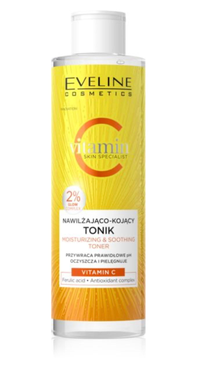 Eveline C Vitamin Skin Specialist Tonik Nawilżajaco-Kojący dla każdego Rodzaju Skóry 200ml