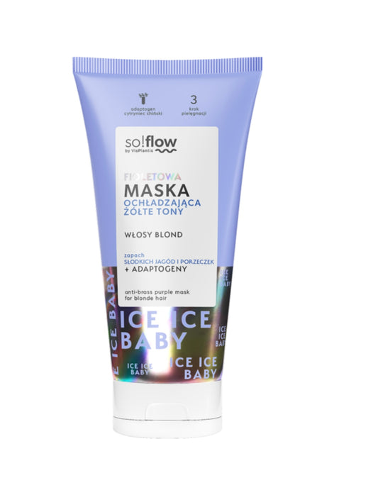 So!Flow Fioletowa Maska Ochładzająca Żółte Tony dla Włosów Blond 200ml