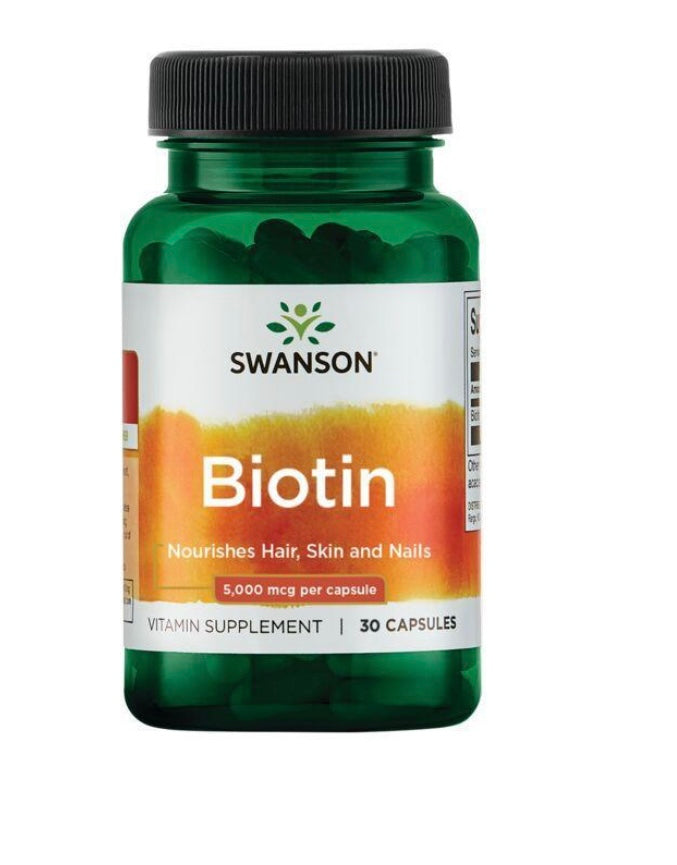 Biotin, 5000mcg - 30 caps