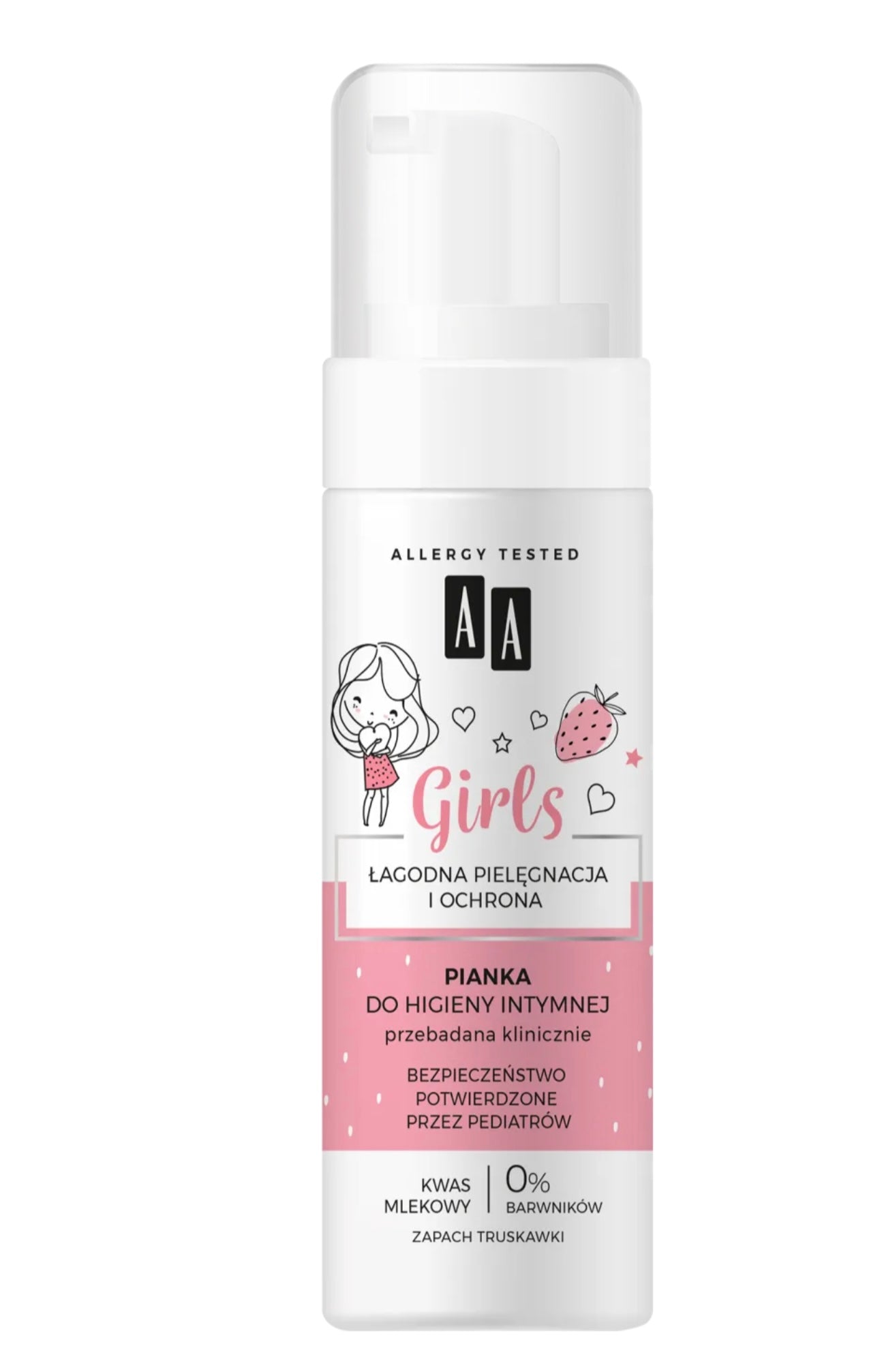 AA Girls, pianka do higieny intymnej, truskawka, 150 ml