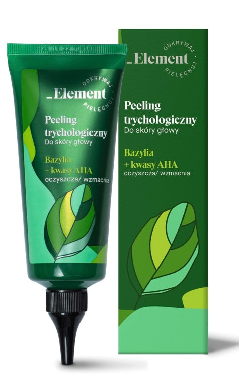 Element Peeling Oczyszczający Trychologiczny do Skóry Głowy Bazylia + Kwasy AHA 100ml