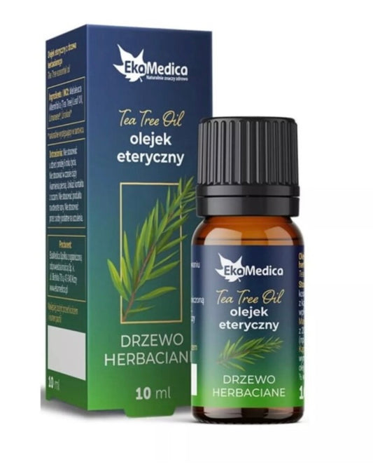 EkaMedica Tea Tree Essential Oil Olejek Eteryczny z Drzewa Herbacianego do Kąpieli i Masażu 10ml