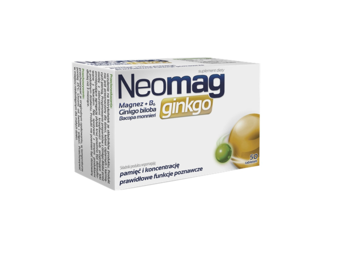 Neomag Ginkgo na Pamięć i Koncentrację 50 Tabletek