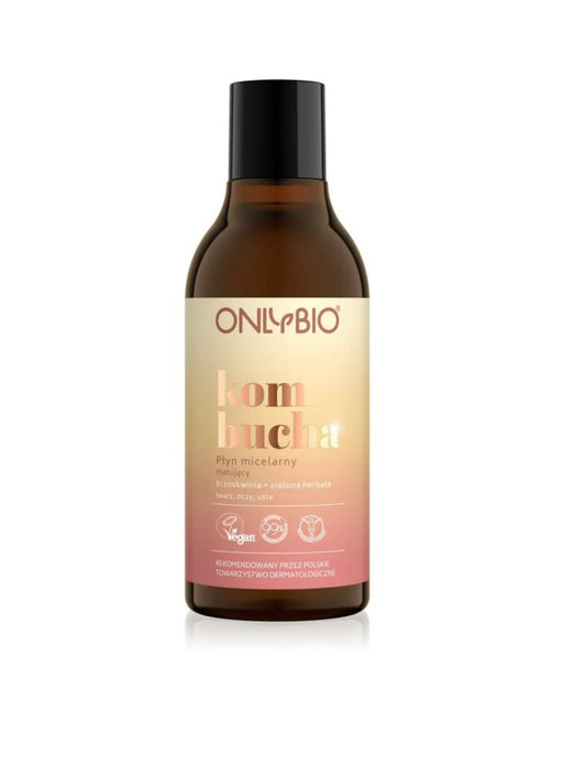 OnlyBio Kombucha Matujący Płyn Micelarny z Brzoskwinią i Zieloną Herbatą 300ml