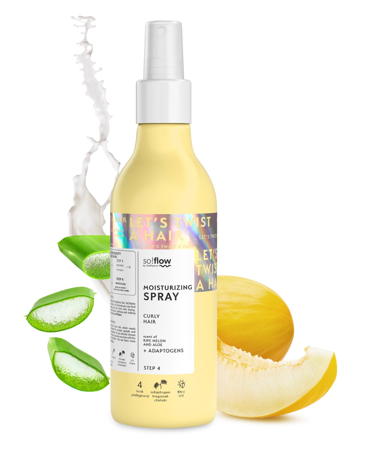 So!Flow Odżywczy Spray do Włosów Kręconych o Zapachu Melona i Aloesu 150ml