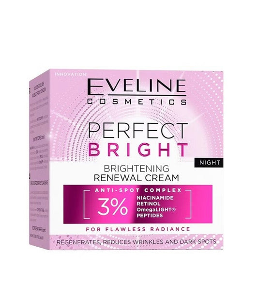 Eveline Perfect Bright Rozjaśniający Krem Odmładzający na Noc 50ml