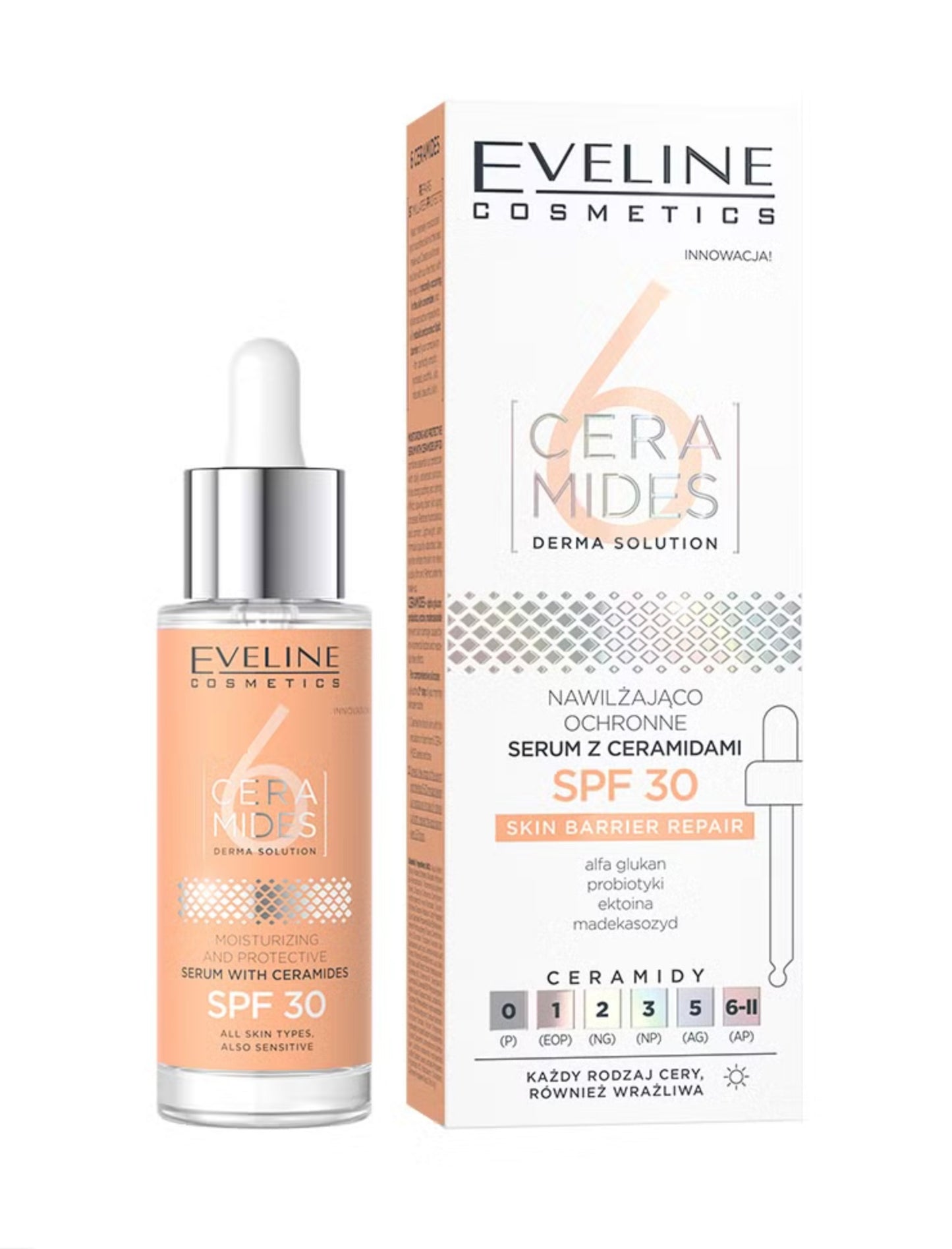 Eveline Nawilżająco-ochronne serum z ceramidami i SPF 30