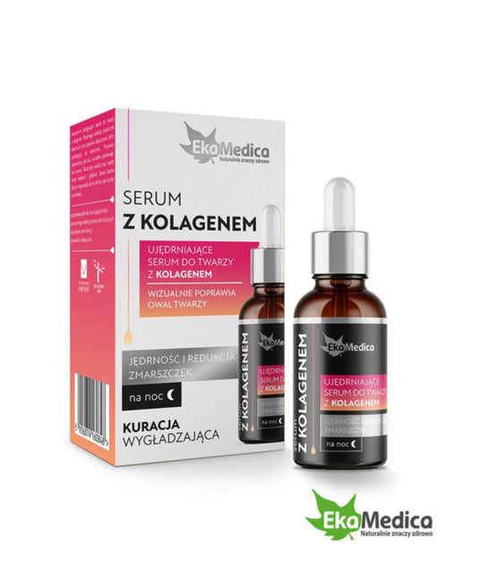 EkaMedica Ujędrniające Serum z Kolagenem na Noc Redukujące Zmarszczki 20ml