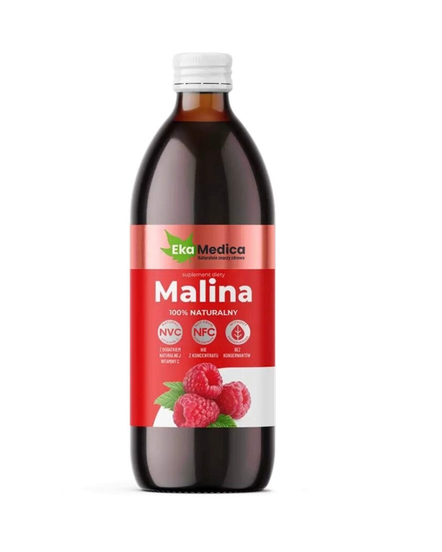 EkaMedica 100% Sok Malina NFC Pasteryzowany 0,5l